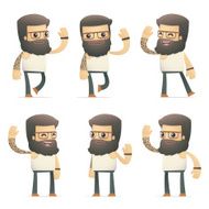 set of tattoo artist character in different poses N19