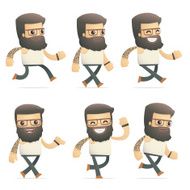 set of tattoo artist character in different poses N23