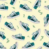Seamless texture with sneakers 3