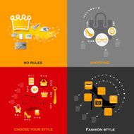 Set of modern stickers Fashion N7