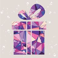 Gift present made of triangles