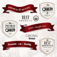 Vector set of retro vintage ribbons and badges