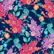 Seamless background with bouquets of wildflowers N12