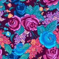Seamless background with bouquets of wildflowers N15