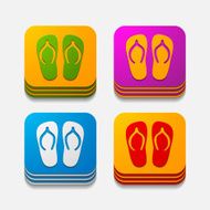 square button slippers N24