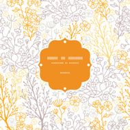 Vector magical floral frame seamless pattern background