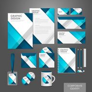 creative corporate identity set template in blue N2