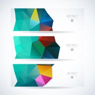 Abstract vector mosaic banners N55