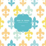 God and blue lily frame seamless pattern background