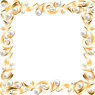Golden jewelry frame