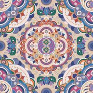 Vector seamless ornamental pattern in ethnic style N4