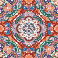 Vector seamless ornamental pattern in ethnic style N5
