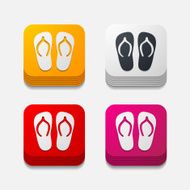 square button slippers N25