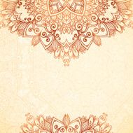 Ornate vintage background in mehndi style N3