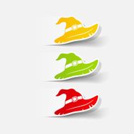 realistic design element witch hat N104