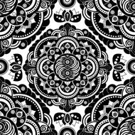 Vector white and black seamless pattern