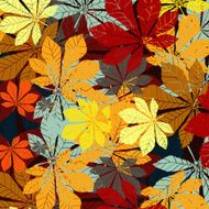 Leaf chestnut pattern - vector silhouette