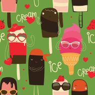 Ice Cream seamless pattern N13