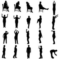 Vector silhouette of a woman N842