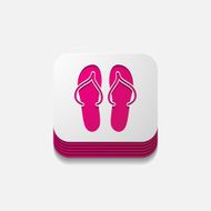square button slippers N26