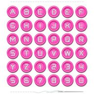 Pink Button Font On White