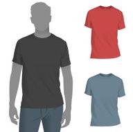 Men&#039;s Crewneck T-Shirt Mockup Template