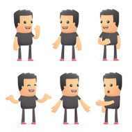 set of bad guy character in different poses N20