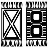 set of floor mats isolated on white background