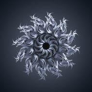 3d abstract microbiological organic shape virus macro N4
