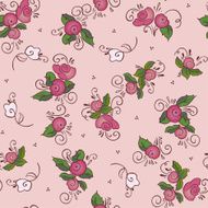 seamless little pink rose pattern