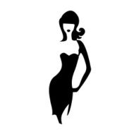 silhouette girl model sheath dress N2