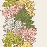 Seamless vector pattern with stylized autumn leaves N6