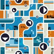 Techno style seamless pattern