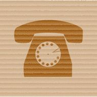 Retro telephone Flat modern web button and space for your N5