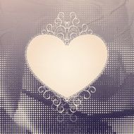 Valentine&#039;s day card with laconic heart and curls