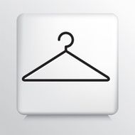 Square Icon With Clothes Hanger