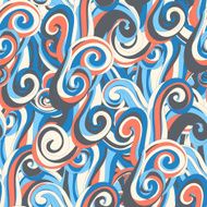 Abstract hand-drawn waves texture N2
