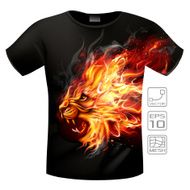 T-shirts Fire Lion