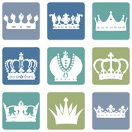 Vector Set of Royal Crown Icons N5