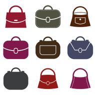 Woman handbag seamless background