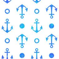 Stylish geometric seamless nautical pattern