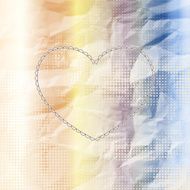 Stylized valentine&#039;s day card on paper texture