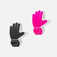 realistic design element gloves N40