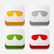 square button sunglasses N41