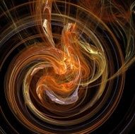 Digital Fractal on Black N2150