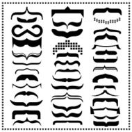 Set of Mustache Vector illustration