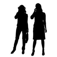 Vector silhouettes of businesswoman N12