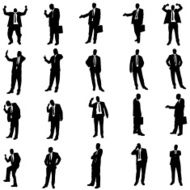 Vector silhouette of businessman N7