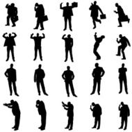 Vector silhouette of businessman N8