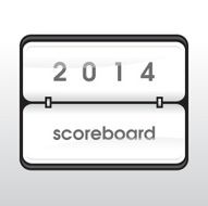 Vector white mechanical scoreboard